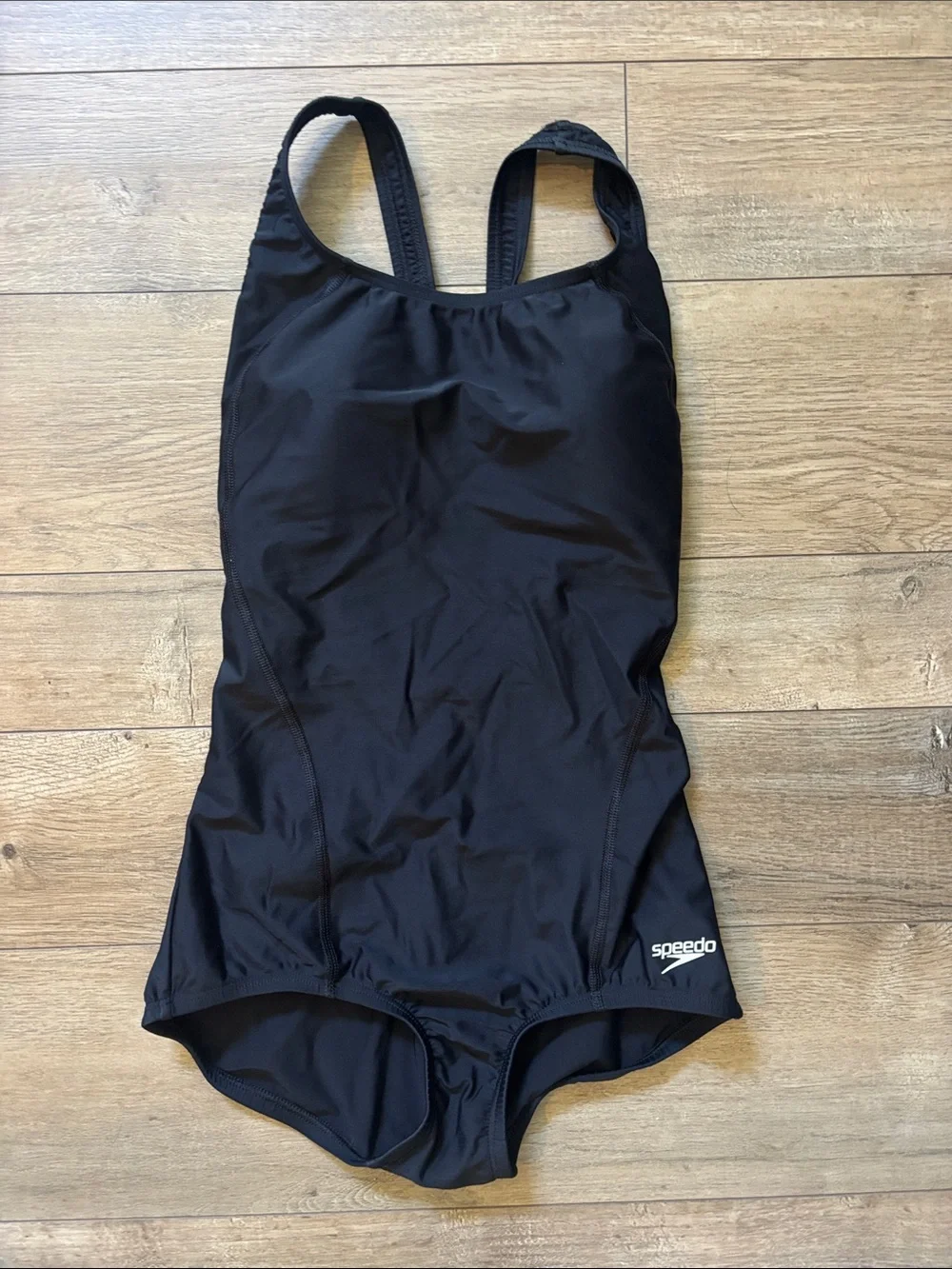 Speedo Black Women's Power FLEX Training One-Piece Swimsuit Size 4